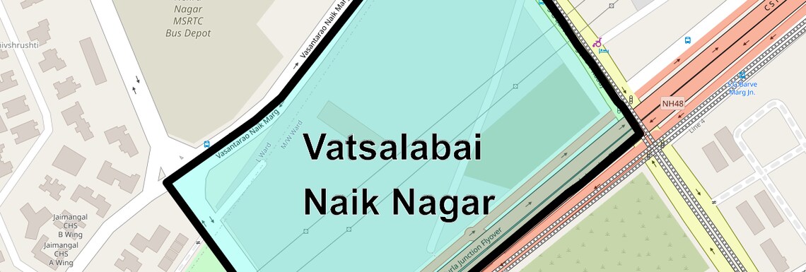 Location Map of Vatsalabai Naik Nagar, Mumbai