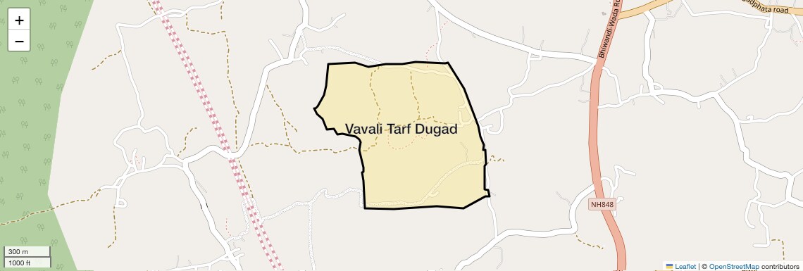 Location Map of Vavali Tarf Dugad, Thane