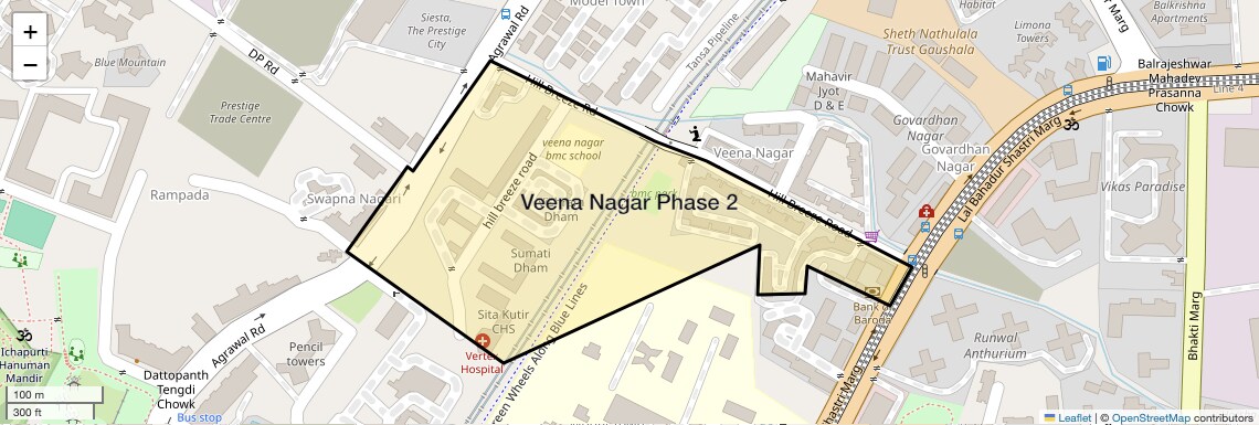 Location Map of Veena Nagar Phase 2, Mumbai