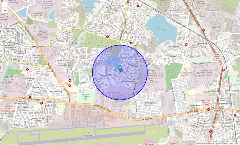 Location Map of Veerabhadra Nagar