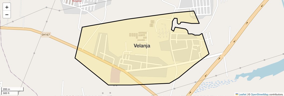 Location Map of Velanja, Surat