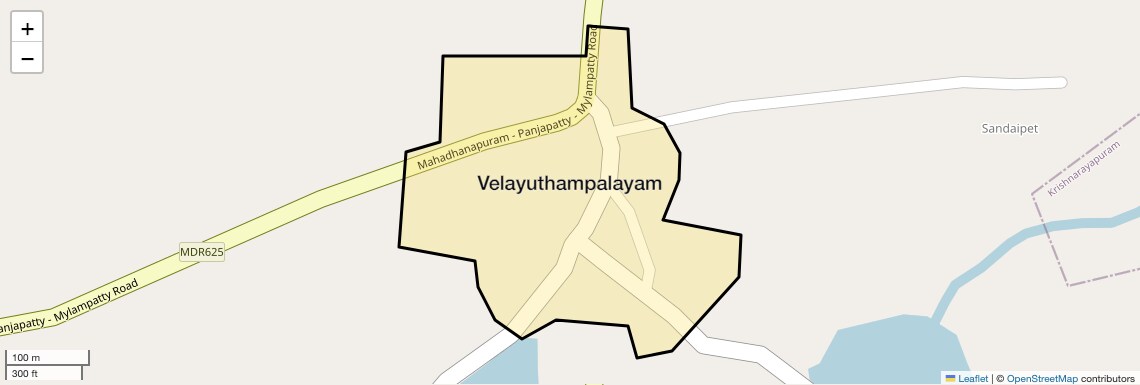 Location Map of Velayuthampalayam, Coimbatore
