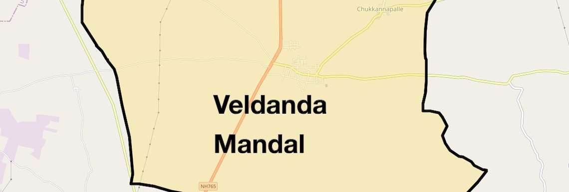Location Map of Veldanda Mandal, Hyderabad