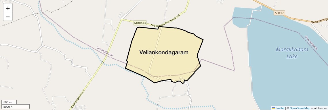 Location Map of Vellankondagaram, Chennai