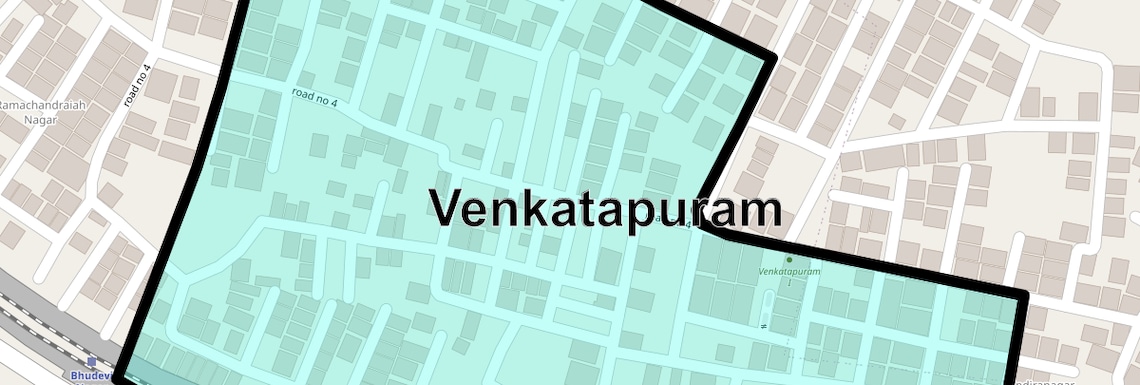 Location Map of Venkatapuram, Hyderabad