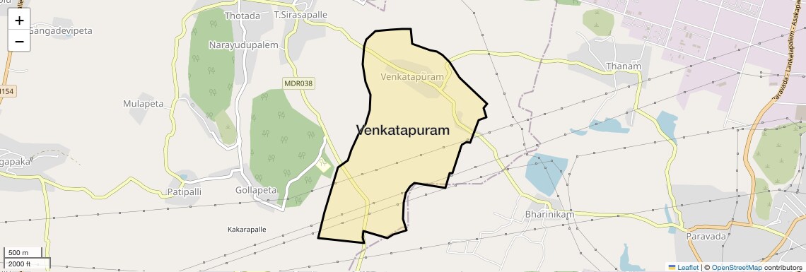 Location Map of Venkatapuram, Vizag