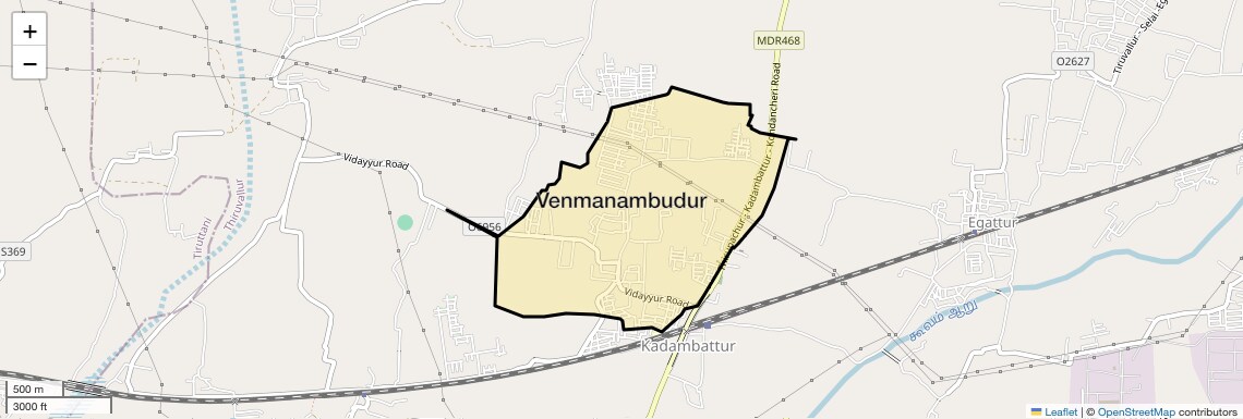 Location Map of Venmanambudur, Chennai
