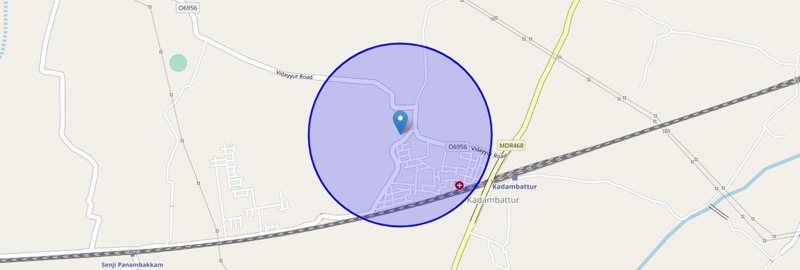 Location Map of Venmanambudur, Chennai