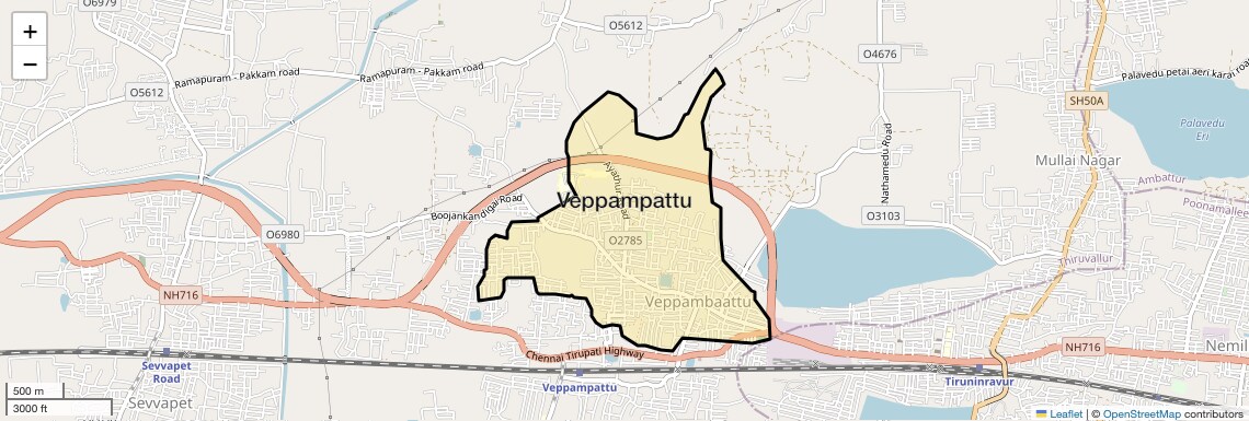 Location Map of Veppampattu, Chennai