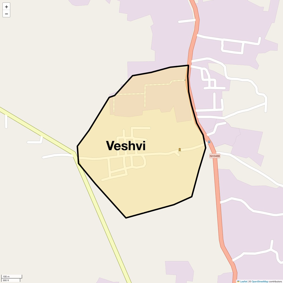 Location Map of Veshvi, Navi Mumbai