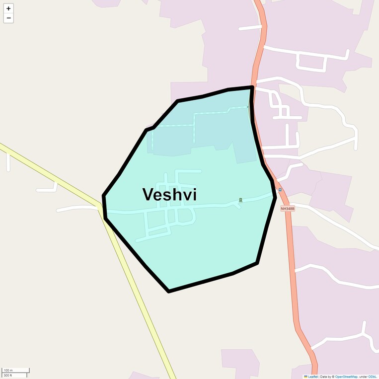 Location Map of Veshvi