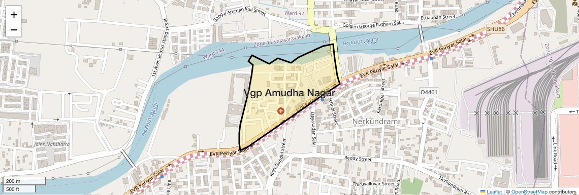 Location Map of Vgp Amudha Nagar, Chennai