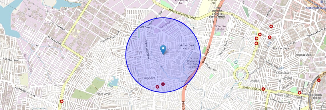 Location Map of Vidhana Soudha Layout, Bangalore