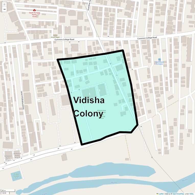Location Map of Vidisha Colony