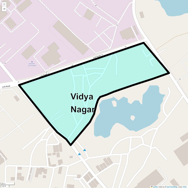 Location Map of Vidya Nagar