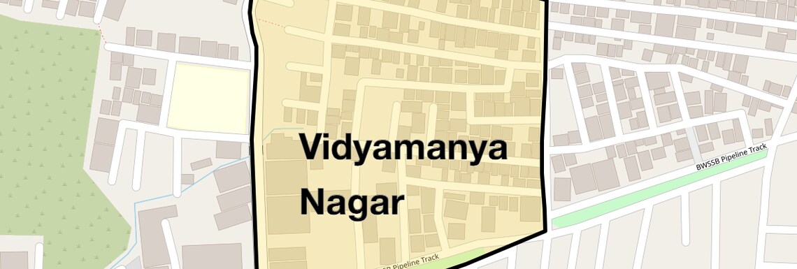 Location Map of Vidyamanya Nagar, Bangalore