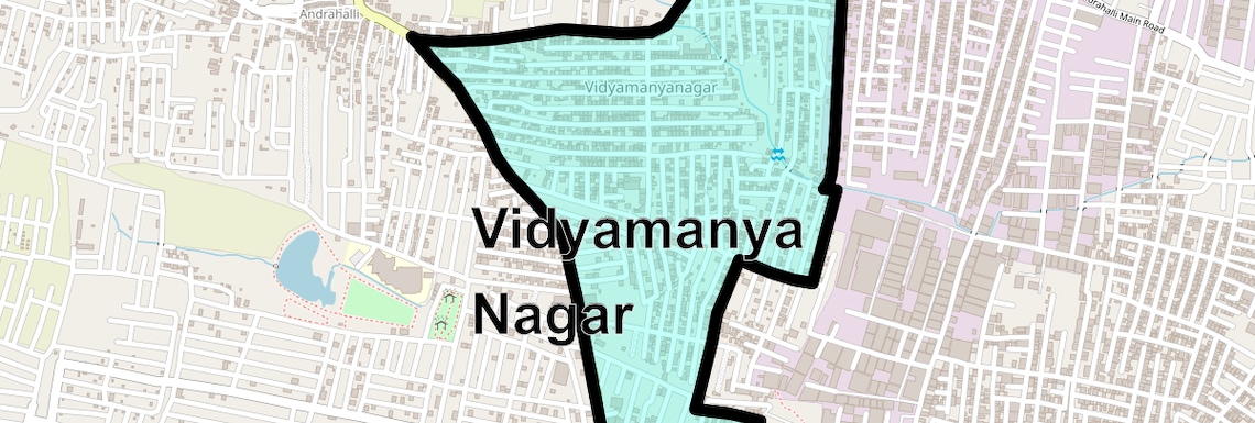 Location Map of Vidyamanya Nagar, Bangalore
