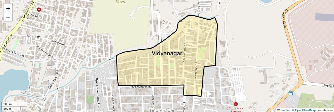 Location Map of Vidyanagar, Pune