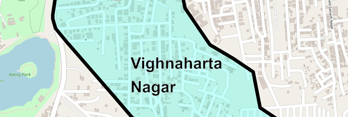 Location Map of Vighnaharta Nagar, Pune
