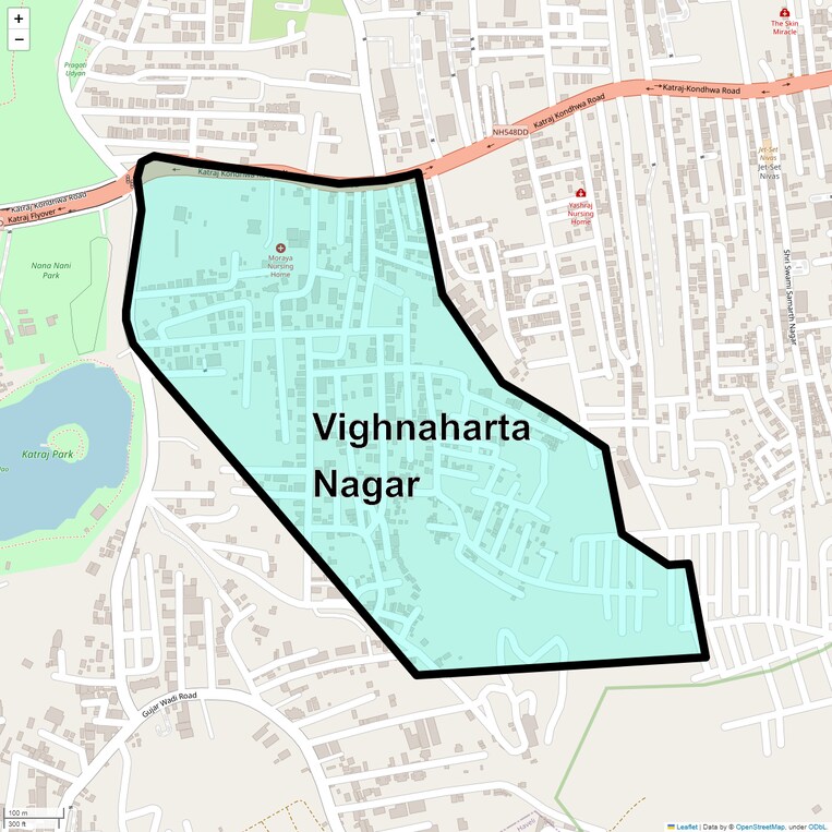 Location Map of Vighnaharta Nagar