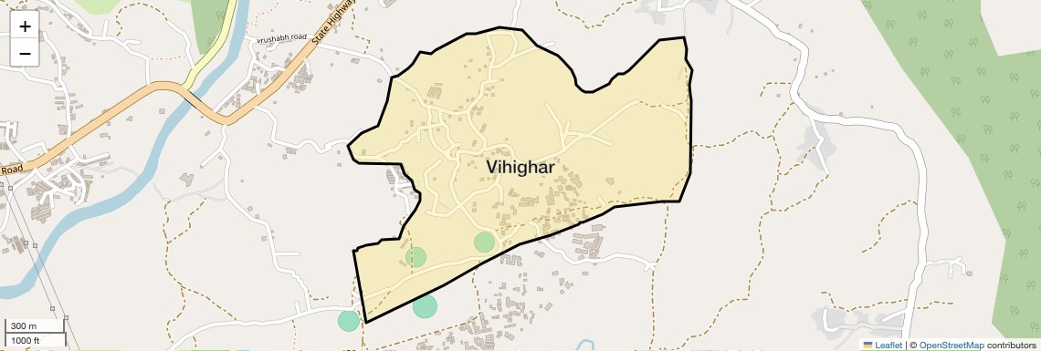 Location Map of Vihighar, Navi Mumbai
