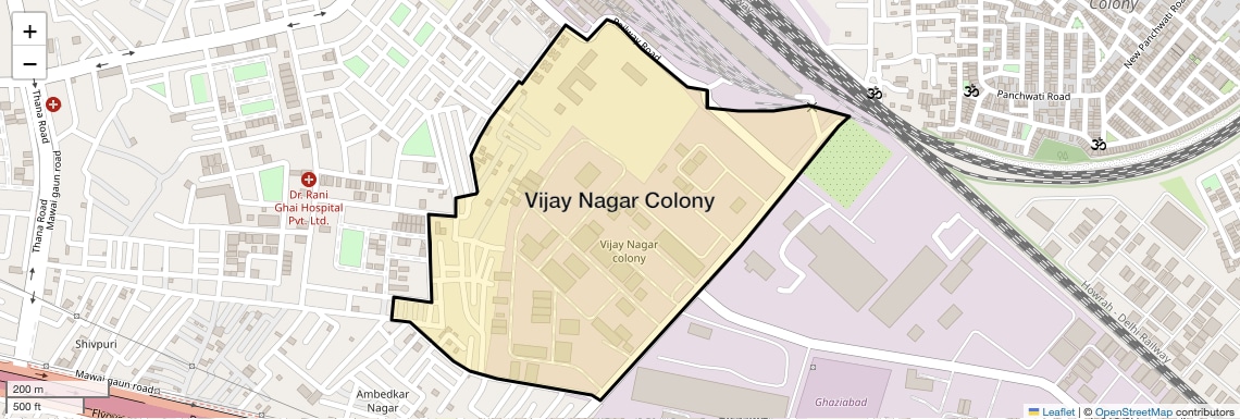 Location Map of Vijay Nagar Colony, Ghaziabad