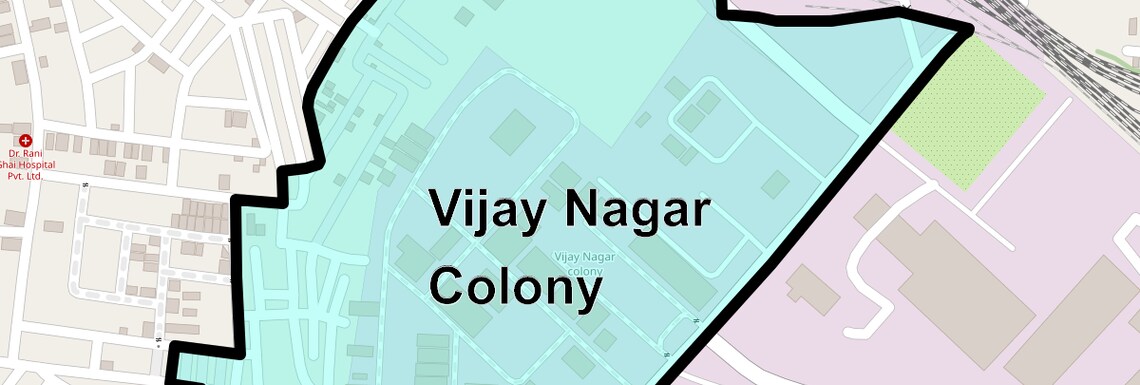 Location Map of Vijay Nagar Colony, Ghaziabad