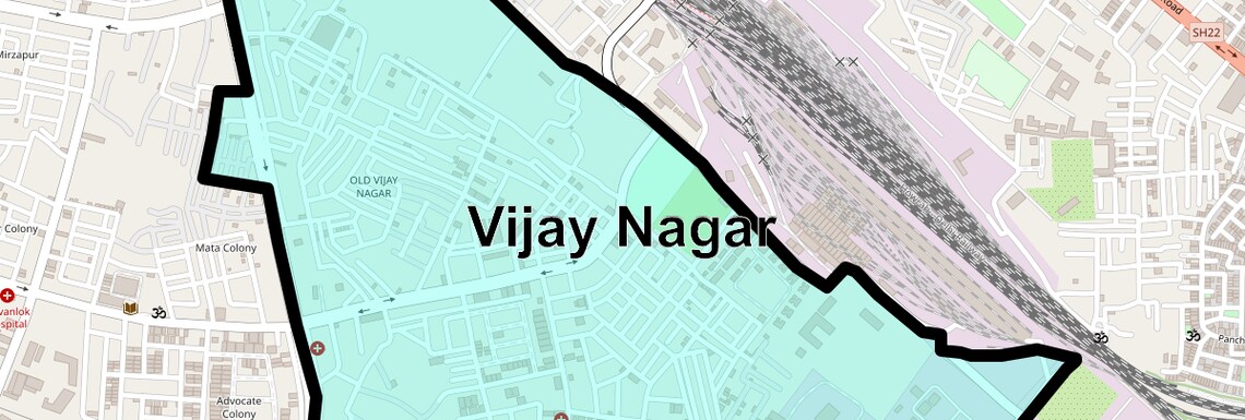 Location Map of Vijay Nagar, Ghaziabad