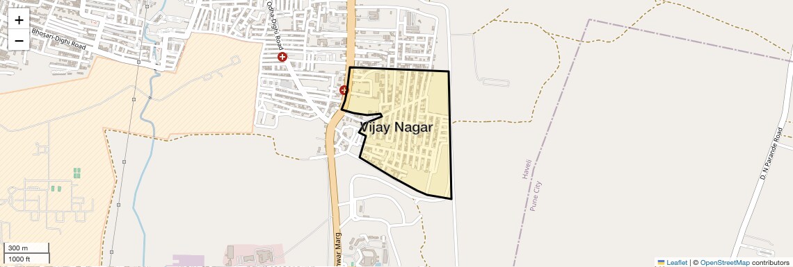 Location Map of Vijay Nagar, Pune