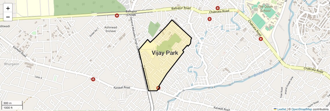 Location Map of Vijay Park, Dehradun