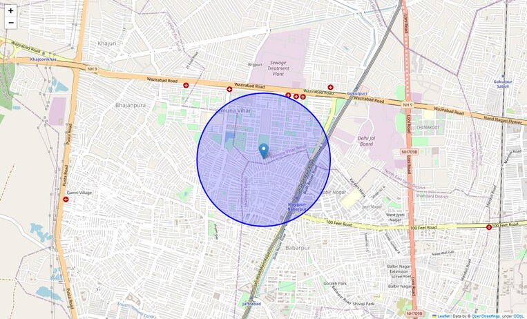 Location Map of Vijay Park