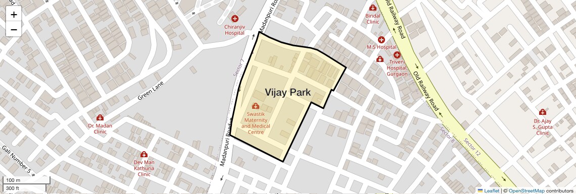 Location Map of Vijay Park, Gurgaon