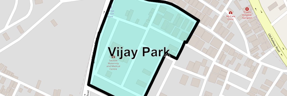 Location Map of Vijay Park, Gurgaon