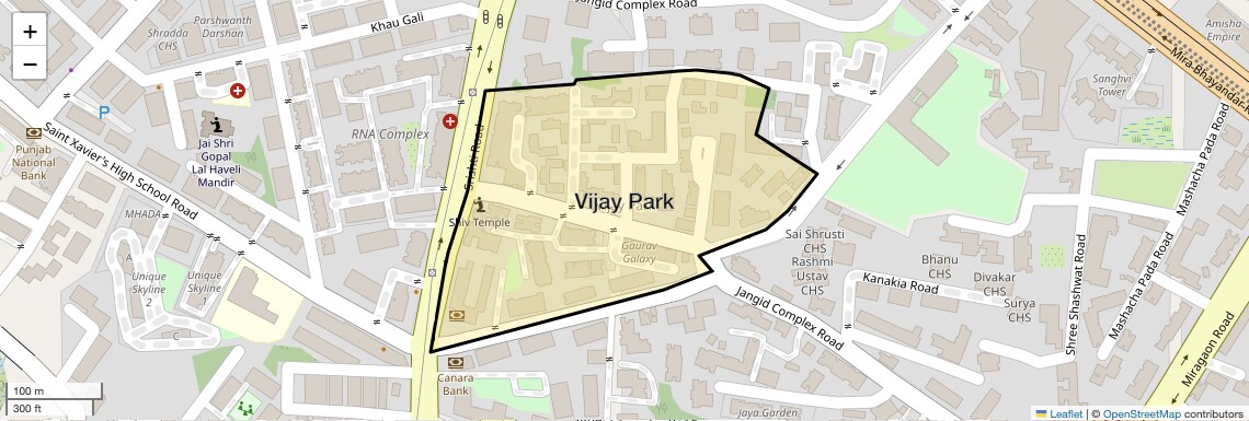 Location Map of Vijay Park, Thane