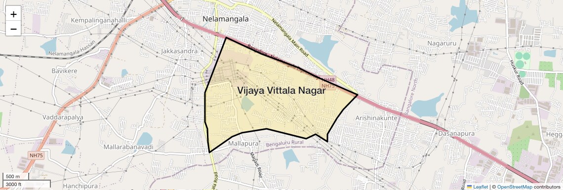 Location Map of Vijaya Vittala Nagar, Bangalore