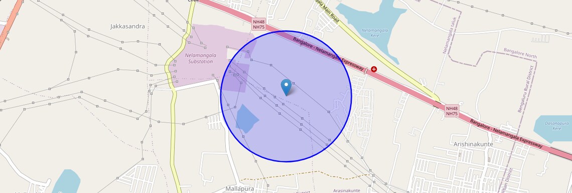 Location Map of Vijaya Vittala Nagar, Bangalore