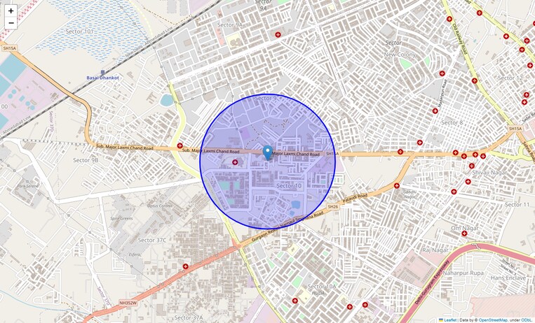 Location Map of Vikas Nagar