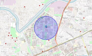Location Map of Vikas Puri, Delhi