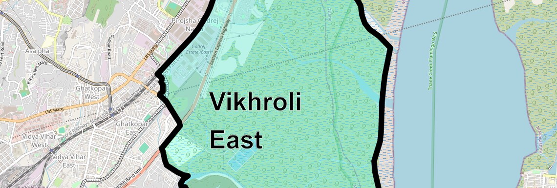 Location Map of Vikhroli East, Mumbai