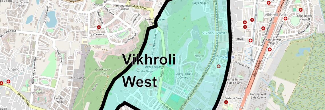 Location Map of Vikhroli West, Mumbai
