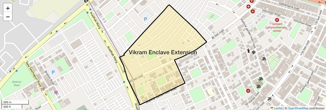 Location Map of Vikram Enclave Extension, Ghaziabad