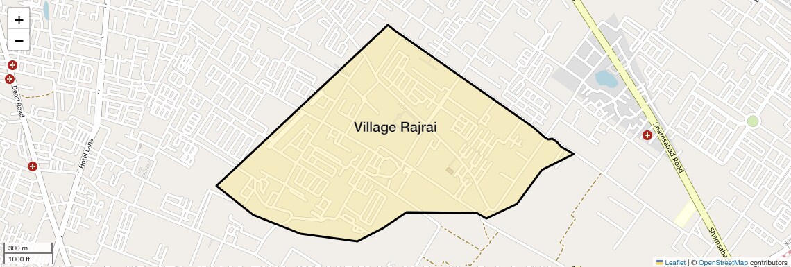Location Map of Village Rajrai, Agra