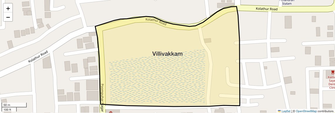 Location Map of Villivakkam, Chennai