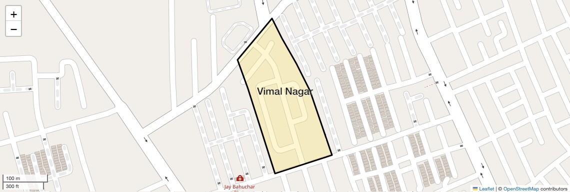Location Map of Vimal Nagar, Rajkot