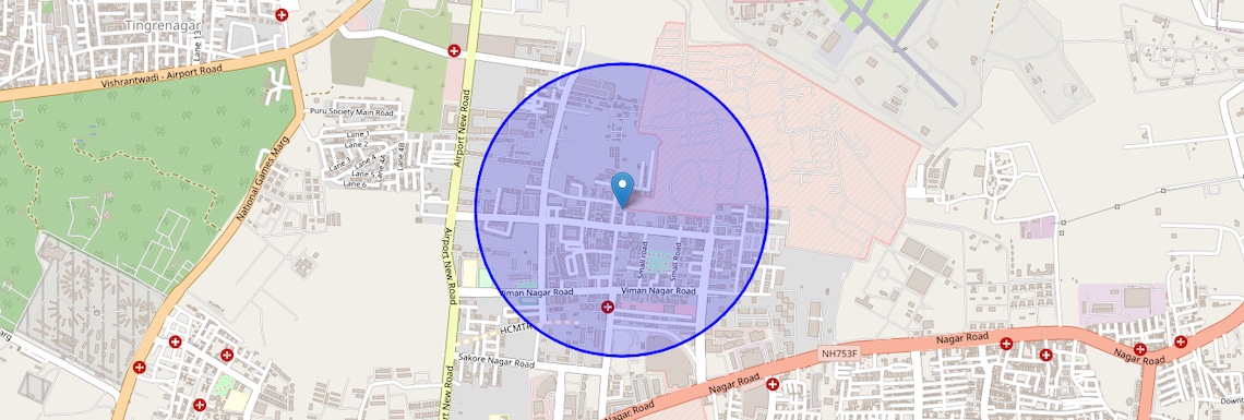Location Map of Viman Nagar, Vizag