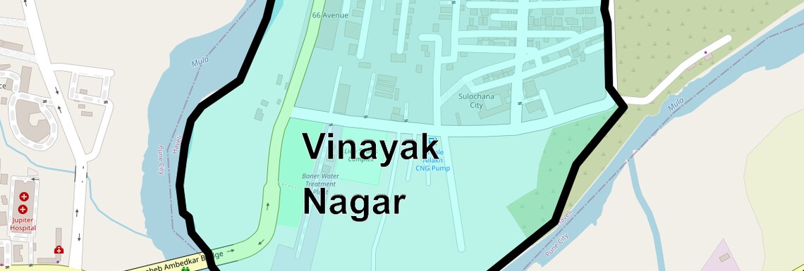 Location Map of Vinayak Nagar, Pune