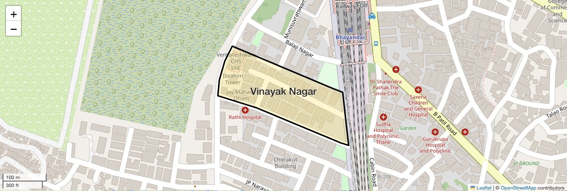 Location Map of Vinayak Nagar, Thane