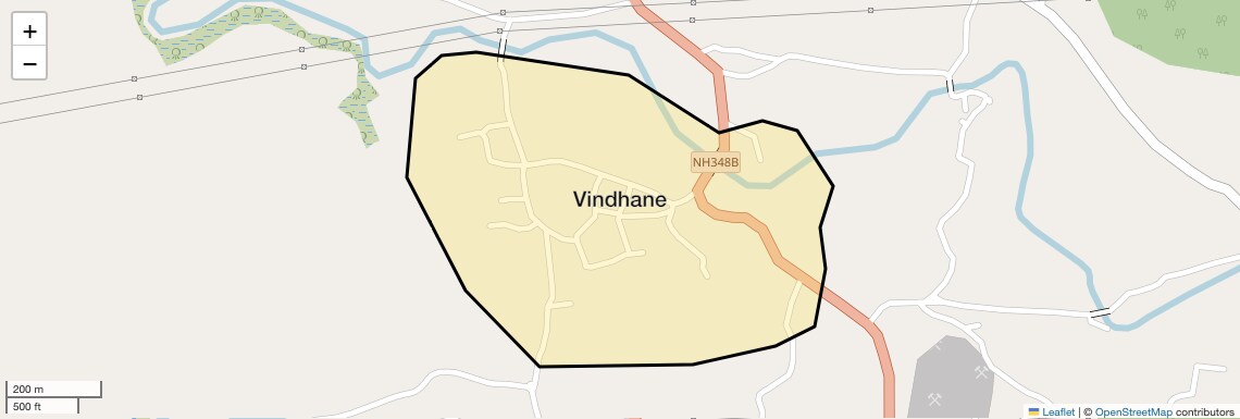 Location Map of Vindhane, Navi Mumbai