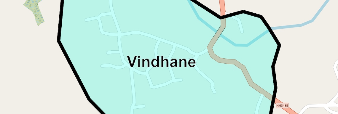 Location Map of Vindhane, Navi Mumbai