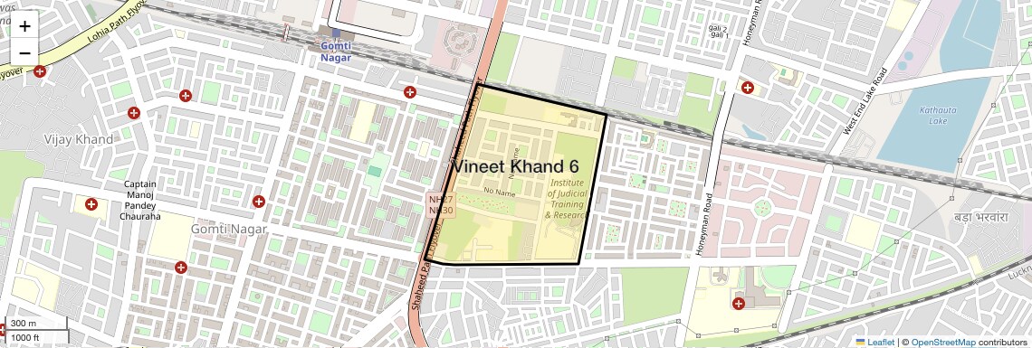 Location Map of Vineet Khand 6, Lucknow